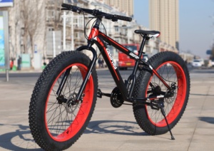 Vélo de neige 26 pouces X4.0 gros pneu en acier pour hommes 21 vitesses frein à disque <span class=keywords><strong>Chopper</strong></span> vélo de montagne à vendre - Product Image 2