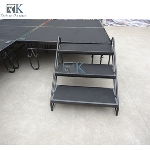 Plateforme de scène pliable, scène mobile en fer, scènes pliables d'intérieur avec tapis pour hôtel, école, exposition - Product Image 4