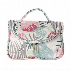 Bolsa de Almacenamiento de Cosméticos de Viaje de Gran Capacidad con Estampado de Moda, Bolsa de Maquillaje Portátil con Asa - Product Image 1