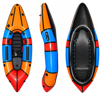 Packraft gonflable ultraléger en TPU, bateau gonflable compact pour une personne, embarcation de randonnée en eau vive pour les voyages d'aventure