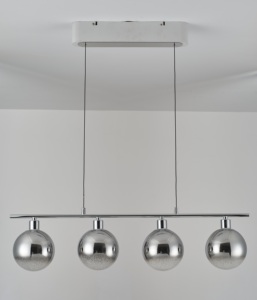 โคมไฟแขวนเพดาน LED ปรับได้ ดีไซน์ยาว พร้อมรีโมทคอนโทรล  วัสดุโครเมียม  โคมไฟตกแต่งทันสมัย ได้รับมาตรฐาน CE - Product Image 1