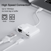 Adaptateur USB C vers Ethernet Type C vers LAN Gigabit Ethernet RJ45 adaptateur réseau filaire LAN convertisseur pour iPad Android macbook Pro