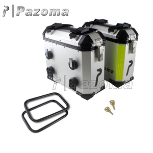 Pazoma Universale Sella Gerla Nastro Bagagli Lato Carrier Case Coppia 36L di Alluminio Del Motociclo Laterale Scatole - Product Image 2
