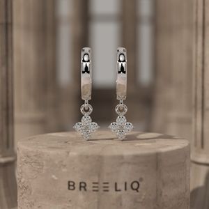 Pendientes de Aro Minimalistas de Oro de 14k con Diamantes, Joyería Fina Moderna, Geométrica y Abstracta para Mujer - Product Image 5