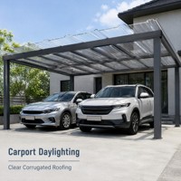 Tôle de toiture en polycarbonate pour entrepôt, imperméable, durable, moderne, protection UV, isolation thermique