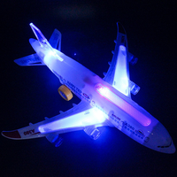 Nouveau jouet avion électrique sonore en plastique A380, modèle mobile, cadeaux promotionnels, portables et amusants