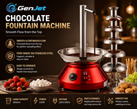 Nouvelle Fontaine à Chocolat en Acier Inoxydable 230W, 4-5 Niveaux, Capacité 1800ml/3000ml, Contrôle Indépendant, Usage Commercial Professionnel