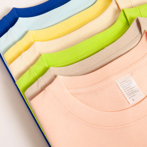 T-shirt d'été ample et oversize en coton respirant pour homme, 260g, à manches courtes, coupe vintage, design uni - Product Image 5