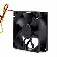 Ventilateur axial de refroidissement pour châssis de CPU, double roulement à billes, EVER FLOW 12V DC F128025BH, 80mm 80x80x25mm, 3 fils, faible bruit, pour boîtier PC