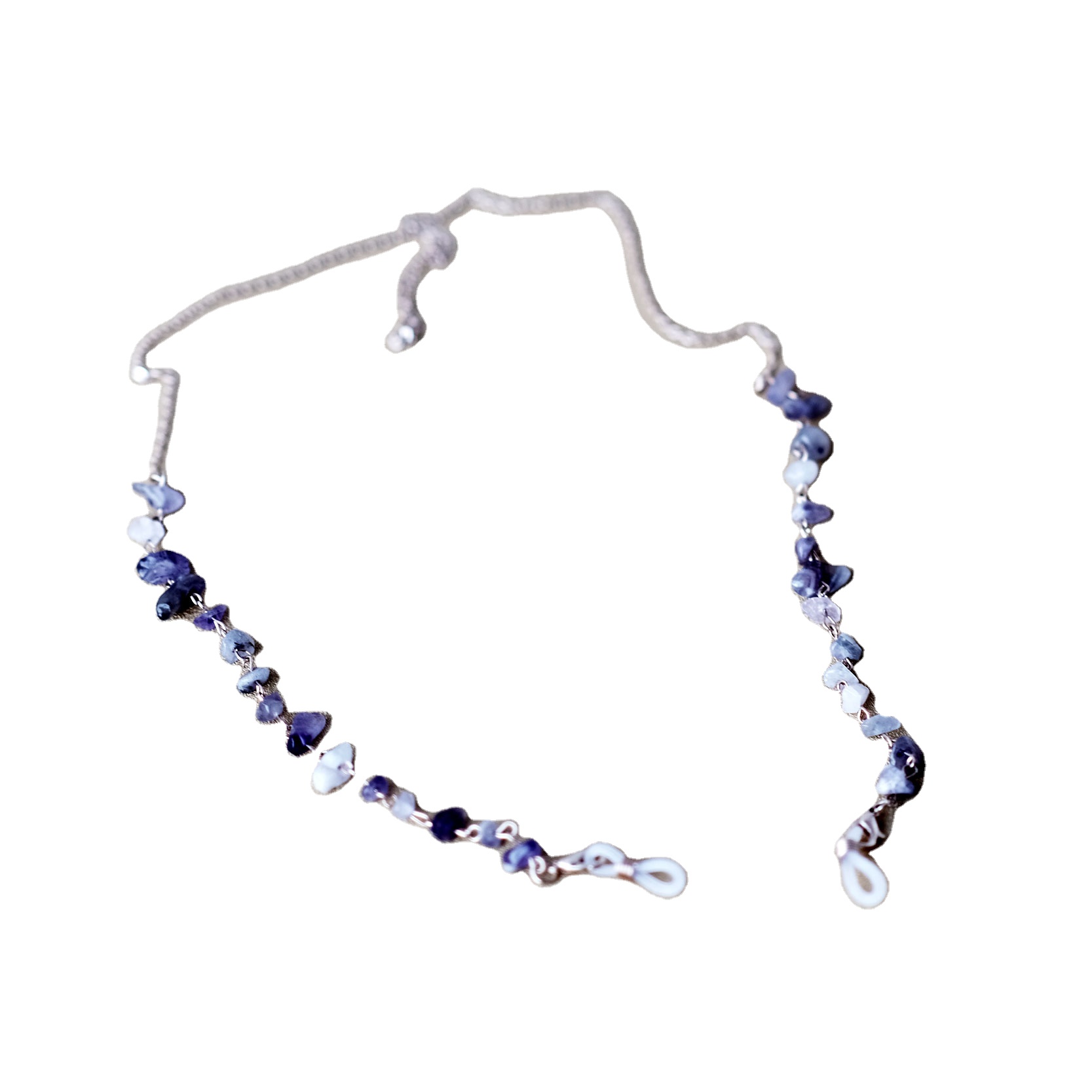 Ремешок для очков для чтения, латунный держатель для очков, с кристаллами и бусинами