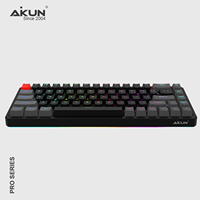 Keyboard Gaming Aikun X968 Tiga Mode 68-Tombol dengan Baterai Isi Ulang, Lampu Latar RGB, Pemrograman Makro Mekanis, USB-C