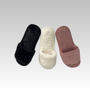 Pantuflas Abiertas para Mujer Pantuflas Gruesas de Invierno para Mujer y Hombre. Pantuflas de Felpa para Mujer. - Product Image 3