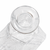Carafe à whisky triangulaire en cristal avec bouchon en verre taillé en diamant pour logo personnalisé, bourbon, scotch, cadeaux pour bar à domicile – Entrepôt USA