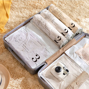 Bolsas de compresión al vacío para organizar ropa, rectangulares, ahorradoras de espacio, para viaje y almacenamiento, con tela de poliéster. - Product Image 1