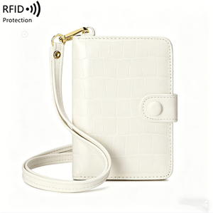 Muti Colour Luxury Travel <b>Wallet</b> Passport Holder Slim Multi-Functional <b>RFID</b> Blocking Hanging Neck <b>Wallet</b> - Product Image 4