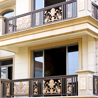 Fabrication chinoise, taille et motif personnalisés, garde-corps de balcon extérieur en aluminium, service de modélisation 3D disponible