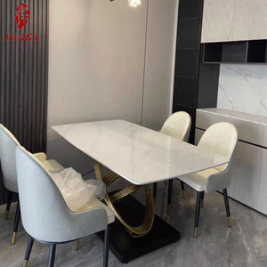 สินค้าใหม่มาแรง ชุดโต๊ะรับประทานอาหารสไตล์นอร์ดิกสุดหรู ดีไซน์โดดเด่นไม่ซ้ำใคร โต๊ะรับประทานอาหารทรงสี่เหลี่ยมพร้อมเก้าอี้ - Product Image 5