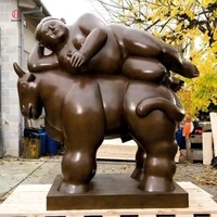 Célèbre statue de cheval Botero en bronze grandeur nature réplique cheval Medellin à vendre