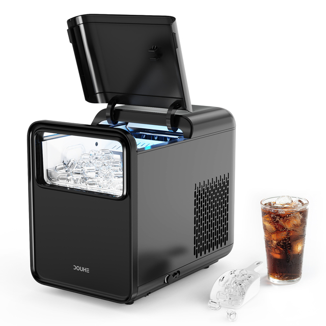 CE KC 12kg Per Day Complete Kitchen Appliances Factory Custom Professional Bullet Ice Countertop Nugget Ice Maker Machine Home