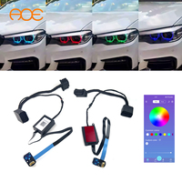 Kit d'installation DIY : Bande LED RGBW Magique Contrôlée par APP, Plaques DRL 12V pour Adaptateur de Phare Série 5 M5/F90/G30 540/G38