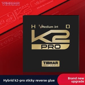 Goma de tenis de mesa TIBHAR <span class=keywords><strong>K2</strong></span>/<span class=keywords><strong>K2</strong></span> PRO con esponja alemana y púas pegajosas para ataque rápido, ideal para jugadores intermedios y avanzados. - Product Image 3