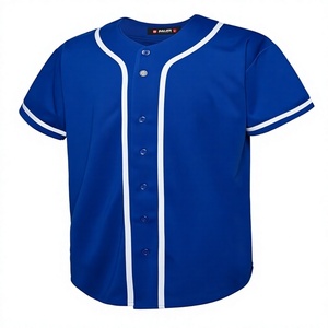 PALLET Camiseta de Béisbol Estampada Unisex de Manga Corta con Botones al Frente, Color Sólido, Transpirable, de Poliéster, Ropa Deportiva para Adultos, para Todas las Temporadas - Product Image 1