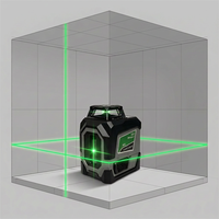 Niveau laser vert 3D mini haute précision à 5 lignes, autonivelant, rotatif à 360° pour le carrelage