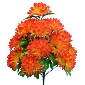 ช่อดอกไม้ดอกเบญจมาศจำลอง18ดอกสำหรับพิธีช่อดอกไม้วันตาย - Product Image 5