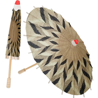 Parapluie 3D personnalisé Design Parapluie érythréen traditionnel éthiopien 70cm Parapluie tissé design panier pour événements et mariage
