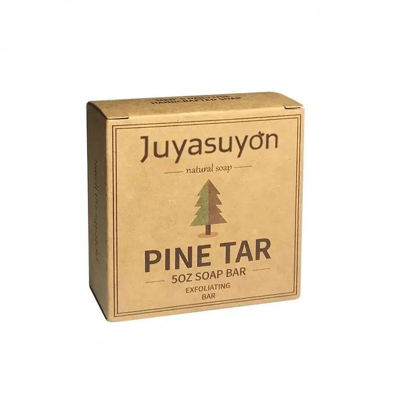 100% handgemachte saubere Akne Bar Junip Coal Pine Tar Seife 142g