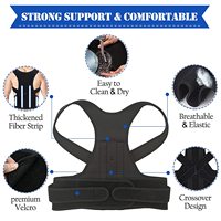 Ceinture de soutien dorsale ergonomique respirante à 8 sangles croisées avec 4 baleines métalliques pour la prévention de la cyphose