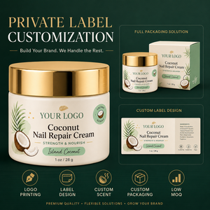 Crema para el cuidado de uñas de marca privada, nutritiva y reparadora, para uñas secas y quebradizas, con aceite de coco y cera de abejas. - Product Image 4