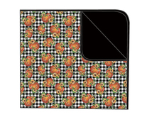 Couverture à imprimé gingham citrouille Halloween, motif feuille d'érable automne, pour canapé et lit, personnalisable – Grande Vente