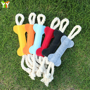 Stokta köpek kemik oyuncak keçe Bark kemik güvenli yavru çiğneme halat Pet köpek çiğnemek kemik özel en iyi Puppies oyuncaklar Puppies için - Product Image 6