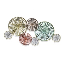 Muur Kunst Decor Metalen Kunst Muur Decor Goud Opknoping Metalen Luxe Nieuwjaar Decoratieve Moderne Abstracte Voor Thuis Ronde 3-15 Dagen