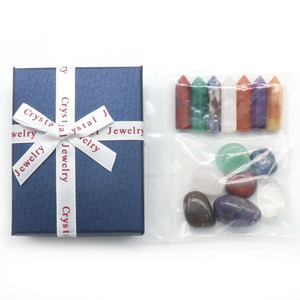 7-<strong>Chakra</strong> Carved Gemstone Set <strong>Engraved</strong> Healing <strong>Stones</strong> for Home Decor Energy Boosting Nationalhexagonal Column Gift Box Included - Product Image 6