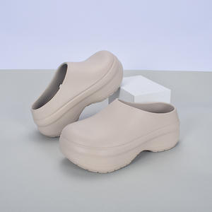 Zuecos de Chef para Hombre, Suela Gruesa, Punta Cerrada, Negros, Impermeables, Antideslizantes, Zapatos Casuales, Altura del Tacón 2-3cm, Estilo Simple para Parejas - Product Image 5