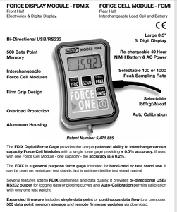 Medidor Digital de Tensión y Compresión FDIX Serie Completa FDIX2-FDIX200 - Product Image 5
