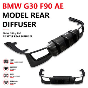 Difusor Trasero Estilo AE de Fibra de Carbono Real para <span class=keywords><strong>BMW</strong></span> Serie 5 G30 G38 F90 M5 530i 540i Sedán, Alerón de Parachoques <span class=keywords><strong>2017</strong></span>+ - Product Image 5