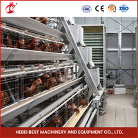 Une cage de batterie de poulet de ponte d'oeufs de cadre complètement automatique pour la ferme avicole de la capacité 20000