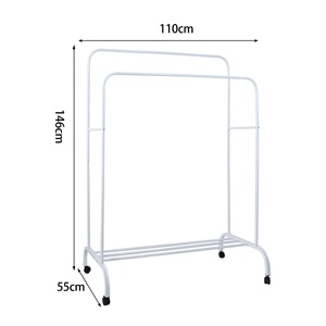 Perchero doble sencillo <span class=keywords><strong>para</strong></span> ropa, perchero multifuncional de pie <span class=keywords><strong>para</strong></span> el hogar, <span class=keywords><strong>para</strong></span> colgar prendas - Product Image 6