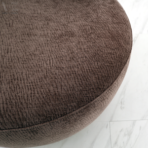 Chaise d'appoint lounge baril de luxe rotative unique, moderne et contemporaine Chaise de loisirs marron au design minimaliste pour hôtel - Product Image 5