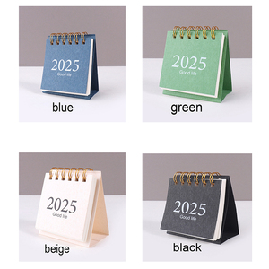 Calendario de papel impreso personalizado 2025 Mini espiral Oficina hogar Agenda Calendario de mesa para regalo decoración reloj de exhibición - Product Image 3