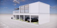 Construire rapidement un atelier de réparation de voitures en conteneur modulaire préfabriqué portable