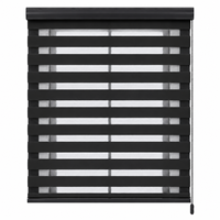Stores verticaux électriques automatiques à double couche avec système de corde échelle, filtrant la lumière, écologiques, directement d'usine, pour puits de lumière intégré uni