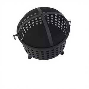 AHO Classic Outdoor <b>Cast</b> Iron Fire Pit Steel Fire Bowl Indoor BBQ Camping Winter Coal Burning <b>Powder</b> Coated Eco-Friendly - Product Image 2