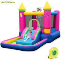 Ensemble d'équipements de jeux gonflables pour parc d'attractions avec toboggan pour fêtes d'enfants et château gonflable