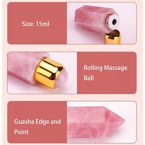 Mini bouteille <span class=keywords><strong>de</strong></span> parfum en cristaux <span class=keywords><strong>de</strong></span> pierres précieuses, bouteille avec boule à rouler, huile essentielle <span class=keywords><strong>de</strong></span> <span class=keywords><strong>Quartz</strong></span> <span class=keywords><strong>Rose</strong></span> - Product Image 4