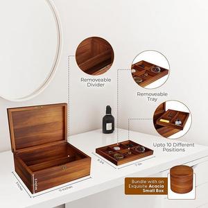 Đồng hồ bằng gỗ lưu trữ Box Hidden ngăn bí mật hộp gỗ cho vật có giá trị và tài liệu giữ an toàn - Product Image 3