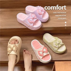 <span class=keywords><strong>Sandales</strong></span> compensées imprimées à nœud pour femme, tendance été, pour la plage et l'extérieur, à talons hauts, antidérapantes, rehaussantes - Product Image 4